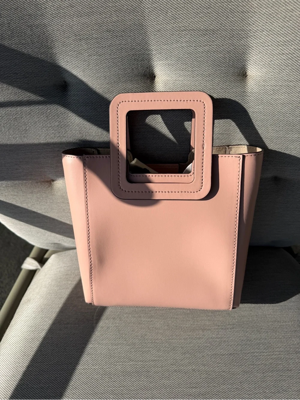 Staud MINI SHIRLEY LEATHER BAG BLUSH NWT